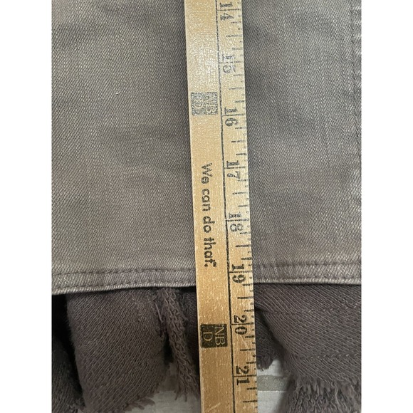 Free People Size 6  Drape Open Front Coated‎ Denim Moto Jacket - Picture 6 of 7